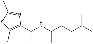 [1-(2,5-dimethyl-1,3-thiazol-4-yl)ethyl](5-methylhexan-2-yl)amine Struktur