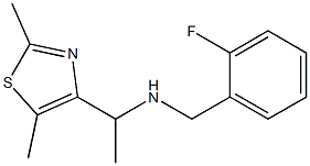 [1-(2,5-dimethyl-1,3-thiazol-4-yl)ethyl][(2-fluorophenyl)methyl]amine Struktur