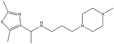 [1-(2,5-dimethyl-1,3-thiazol-4-yl)ethyl][3-(4-methylpiperazin-1-yl)propyl]amine Struktur