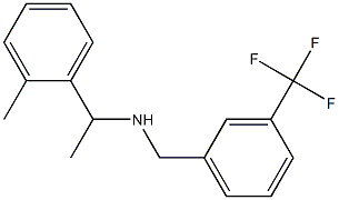 [1-(2-methylphenyl)ethyl]({[3-(trifluoromethyl)phenyl]methyl})amine Struktur