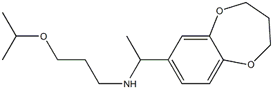 [1-(3,4-dihydro-2H-1,5-benzodioxepin-7-yl)ethyl][3-(propan-2-yloxy)propyl]amine Struktur