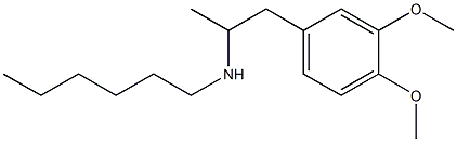 [1-(3,4-dimethoxyphenyl)propan-2-yl](hexyl)amine Struktur