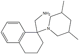 [1-(3,5-dimethylpiperidin-1-yl)-1,2,3,4-tetrahydronaphthalen-1-yl]methanamine Struktur