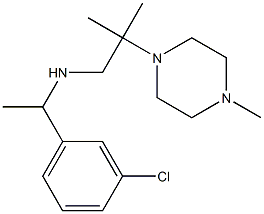 [1-(3-chlorophenyl)ethyl][2-methyl-2-(4-methylpiperazin-1-yl)propyl]amine Struktur