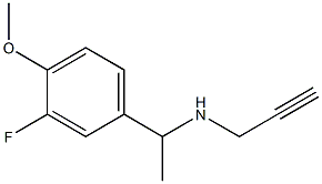 [1-(3-fluoro-4-methoxyphenyl)ethyl](prop-2-yn-1-yl)amine Struktur