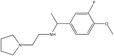 [1-(3-fluoro-4-methoxyphenyl)ethyl][2-(pyrrolidin-1-yl)ethyl]amine Struktur