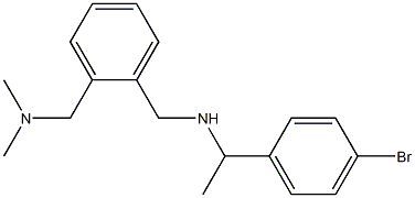 [1-(4-bromophenyl)ethyl]({2-[(dimethylamino)methyl]phenyl}methyl)amine Struktur