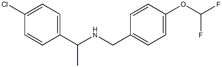 [1-(4-chlorophenyl)ethyl]({[4-(difluoromethoxy)phenyl]methyl})amine Struktur