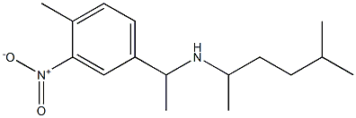 [1-(4-methyl-3-nitrophenyl)ethyl](5-methylhexan-2-yl)amine Struktur