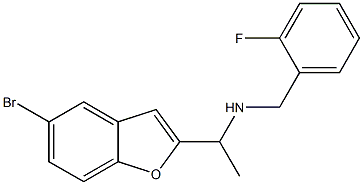 [1-(5-bromo-1-benzofuran-2-yl)ethyl][(2-fluorophenyl)methyl]amine Struktur