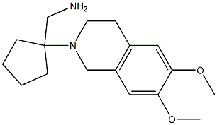 [1-(6,7-dimethoxy-3,4-dihydroisoquinolin-2(1H)-yl)cyclopentyl]methylamine Struktur