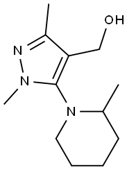 [1,3-dimethyl-5-(2-methylpiperidin-1-yl)-1H-pyrazol-4-yl]methanol Struktur