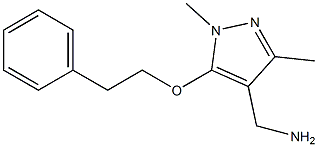 [1,3-dimethyl-5-(2-phenylethoxy)-1H-pyrazol-4-yl]methanamine Struktur