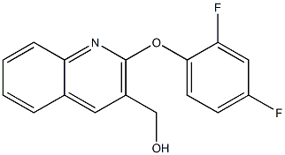 [2-(2,4-difluorophenoxy)quinolin-3-yl]methanol Struktur