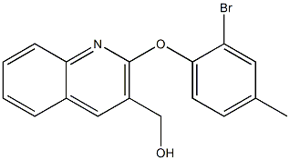 [2-(2-bromo-4-methylphenoxy)quinolin-3-yl]methanol Struktur