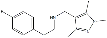 [2-(4-fluorophenyl)ethyl][(1,3,5-trimethyl-1H-pyrazol-4-yl)methyl]amine Struktur