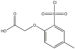 [2-(chlorosulfonyl)-4-methylphenoxy]acetic acid Struktur