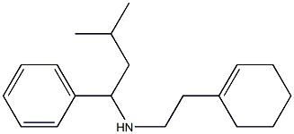 [2-(cyclohex-1-en-1-yl)ethyl](3-methyl-1-phenylbutyl)amine Struktur