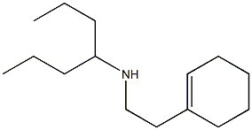 [2-(cyclohex-1-en-1-yl)ethyl](heptan-4-yl)amine Struktur