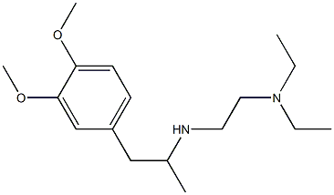 [2-(diethylamino)ethyl][1-(3,4-dimethoxyphenyl)propan-2-yl]amine Struktur