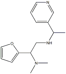 [2-(dimethylamino)-2-(furan-2-yl)ethyl][1-(pyridin-3-yl)ethyl]amine Struktur