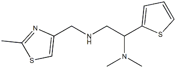 [2-(dimethylamino)-2-(thiophen-2-yl)ethyl][(2-methyl-1,3-thiazol-4-yl)methyl]amine Struktur