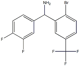 [2-bromo-5-(trifluoromethyl)phenyl](3,4-difluorophenyl)methanamine Struktur