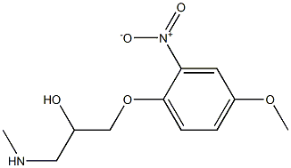 [2-hydroxy-3-(4-methoxy-2-nitrophenoxy)propyl](methyl)amine Struktur