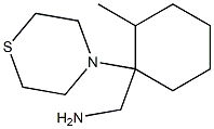 [2-methyl-1-(thiomorpholin-4-yl)cyclohexyl]methanamine Struktur