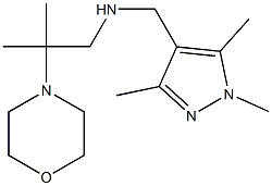 [2-methyl-2-(morpholin-4-yl)propyl][(1,3,5-trimethyl-1H-pyrazol-4-yl)methyl]amine Struktur