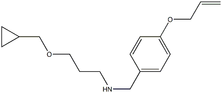 [3-(cyclopropylmethoxy)propyl]({[4-(prop-2-en-1-yloxy)phenyl]methyl})amine Struktur