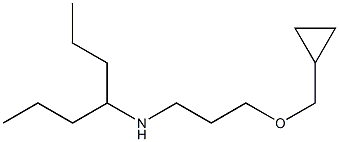 [3-(cyclopropylmethoxy)propyl](heptan-4-yl)amine Struktur