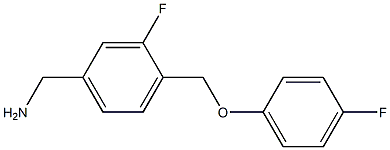 [3-fluoro-4-(4-fluorophenoxymethyl)phenyl]methanamine Struktur