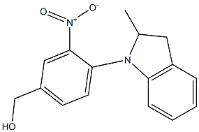 [4-(2-methyl-2,3-dihydro-1H-indol-1-yl)-3-nitrophenyl]methanol Struktur