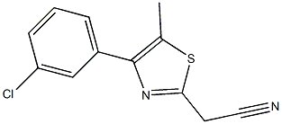 [4-(3-chlorophenyl)-5-methyl-1,3-thiazol-2-yl]acetonitrile Struktur