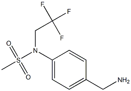 [4-(aminomethyl)phenyl]-N-(2,2,2-trifluoroethyl)methanesulfonamide Struktur