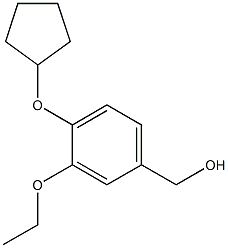 [4-(cyclopentyloxy)-3-ethoxyphenyl]methanol Struktur