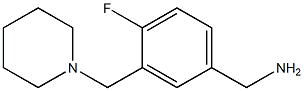 [4-fluoro-3-(piperidin-1-ylmethyl)phenyl]methanamine Struktur