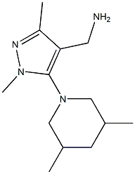 [5-(3,5-dimethylpiperidin-1-yl)-1,3-dimethyl-1H-pyrazol-4-yl]methanamine Struktur