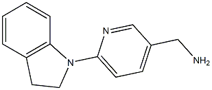 [6-(2,3-dihydro-1H-indol-1-yl)pyridin-3-yl]methylamine Struktur