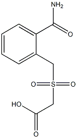 {[2-(aminocarbonyl)benzyl]sulfonyl}acetic acid Struktur