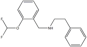 {[2-(difluoromethoxy)phenyl]methyl}(2-phenylethyl)amine Struktur