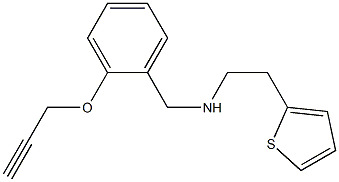 {[2-(prop-2-yn-1-yloxy)phenyl]methyl}[2-(thiophen-2-yl)ethyl]amine Struktur