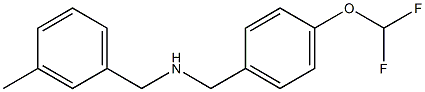 {[4-(difluoromethoxy)phenyl]methyl}[(3-methylphenyl)methyl]amine Struktur