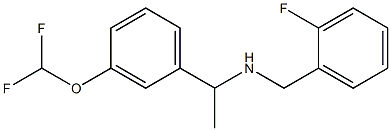 {1-[3-(difluoromethoxy)phenyl]ethyl}[(2-fluorophenyl)methyl]amine Struktur