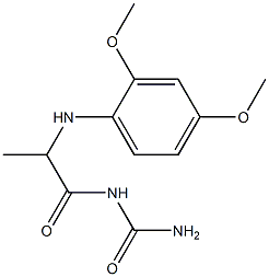 {2-[(2,4-dimethoxyphenyl)amino]propanoyl}urea Struktur