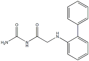 {2-[(2-phenylphenyl)amino]acetyl}urea Struktur