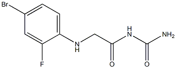 {2-[(4-bromo-2-fluorophenyl)amino]acetyl}urea Struktur