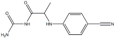 {2-[(4-cyanophenyl)amino]propanoyl}urea Struktur