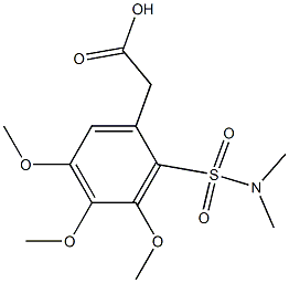 {2-[(dimethylamino)sulfonyl]-3,4,5-trimethoxyphenyl}acetic acid Struktur